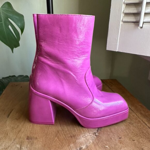 Free People Ruby Shine Platform Boot - Pink Size 38 - Picture 4 of 6